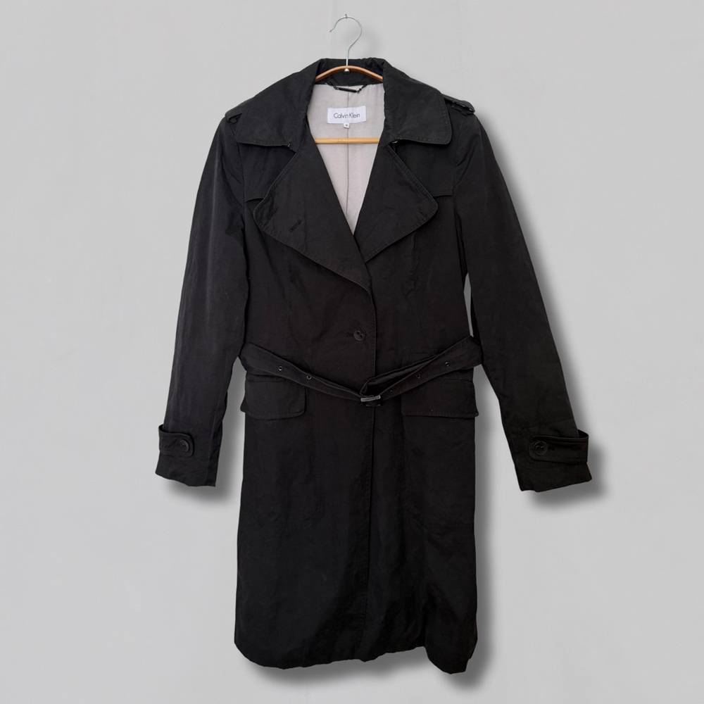 Calvin Klein Women's Classic Black Trench Coat